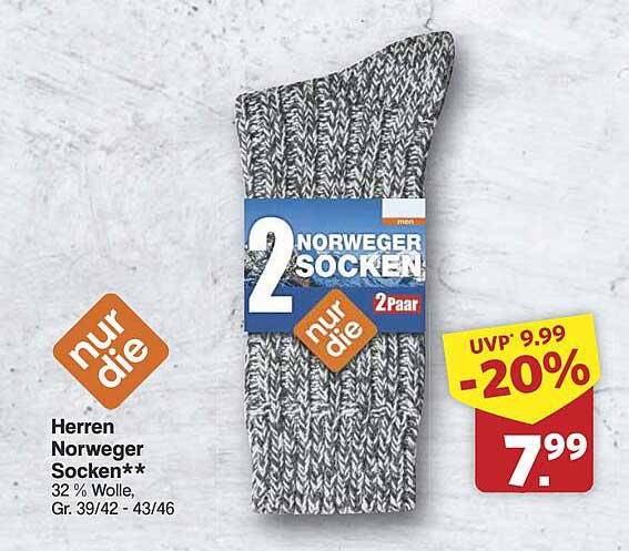 Herren Norweger Socken - 2 Paar