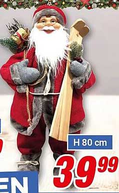 Hochwertige Weihnachtsfigur 80 cm - Roter Weihnachtsmann