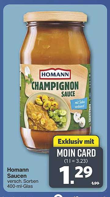 Homann Champignon Sauce 400-ml-Glas