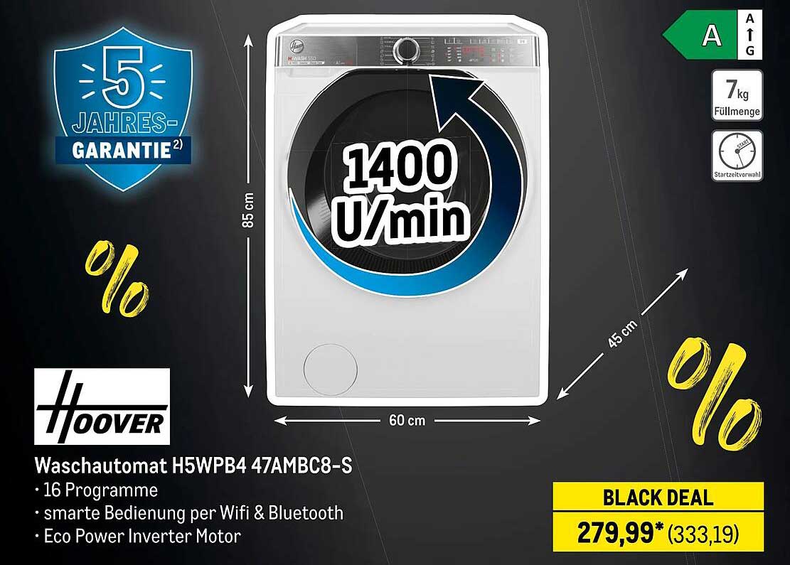 Hoover Waschautomat H5WPB4 47AMBC8-S