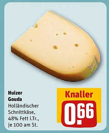 Huizer Gouda - Holländischer Schnittkäse, 48% Fett i.Tr., je 100 g am Stück