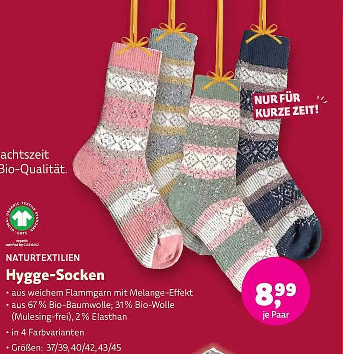 Hygge-Socken aus Bio-Qualität