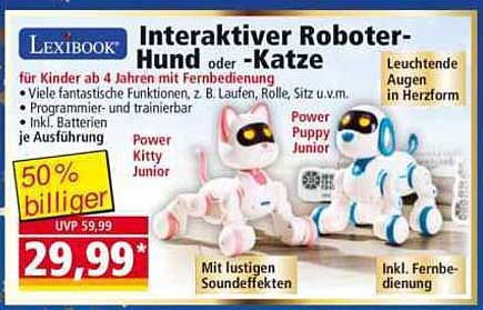 Interaktiver Roboter-Hund oder -Katze von Lexibook