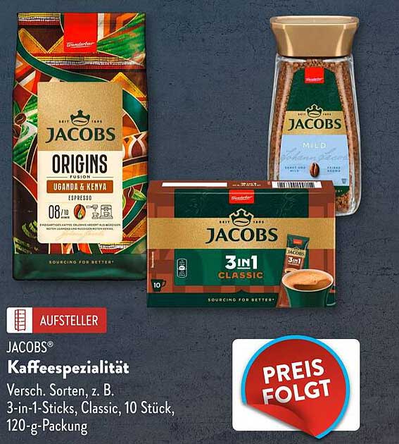 JACOBS® Kaffeespezialität, verschiedene Sorten