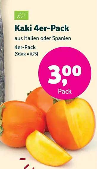 Kaki 4er-Pack aus Italien oder Spanien