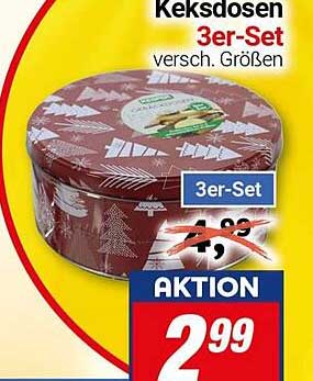 Keksdosen 3er-Set - verschiedene Größen