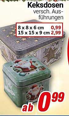 Keksdosen in verschiedenen Ausführungen