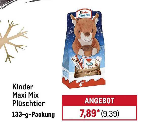 Kinder Maxi Mix Plüschtier 133-g-Packung