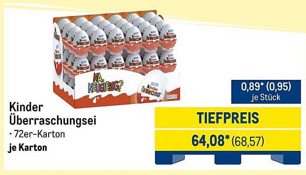 Kinder Überraschungsei - 72er-Karton