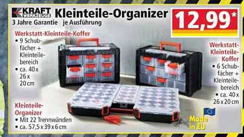 Kleinteile-Organizer von Kraft – Die perfekte Lösung für Ordnung