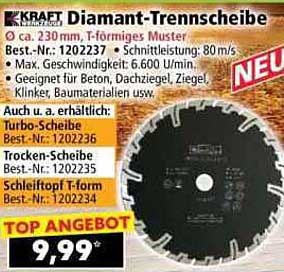 KRAFT Diamant-Trennscheibe 230 mm - TOP ANGEBOT