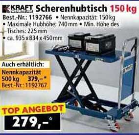 Kraft Scherenhubtisch 150 kg – Ihr idealer Helfer für Werkstatt und Zuhause