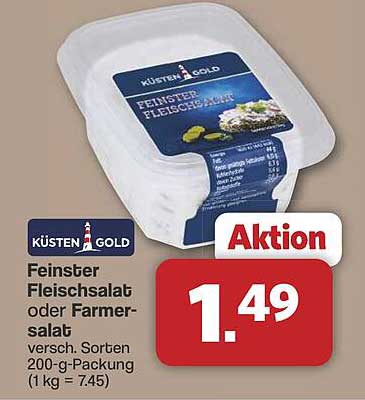 KÜSTEN GOLD Feinster Fleischsalat oder Farmersalat 200-g-Packung