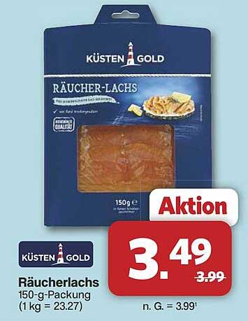KÜSTEN GOLD Räucherlachs 150-g-Packung