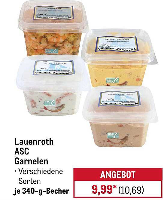 Lauenroth ASC Garnelen - Verschiedene Sorten je 340-g-Becher