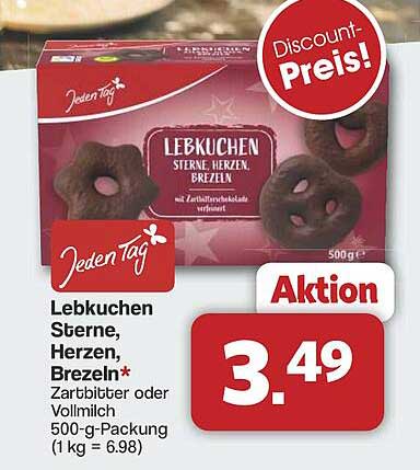 Lebkuchen Sterne, Herzen, Brezeln*