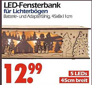 LED-Fensterbank für Lichterbögen