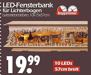 LED-Fensterbank für Lichterbogen