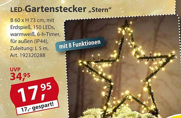 LED-Gartenstecker „Stern“