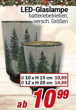 LED-Glasampe batteriebetrieben, verschiedene Größen