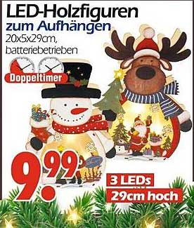LED-Holzfiguren zum Aufhängen