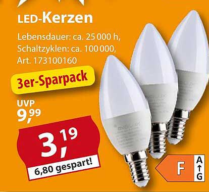 LED-Kerzen 3er-Sparpack