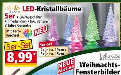 LED-Kristallbäume 5er-Set - I-GLOW