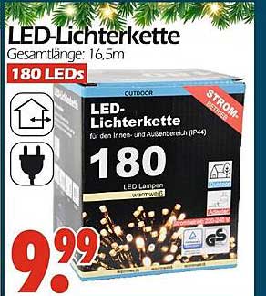 LED-Lichterkette 180 LEDs - für festliche Stimmung