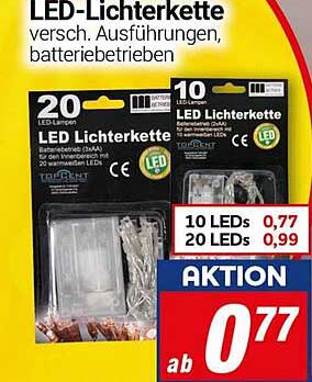 LED-Lichterkette - verschiedene Ausführungen, batteriebetrieben