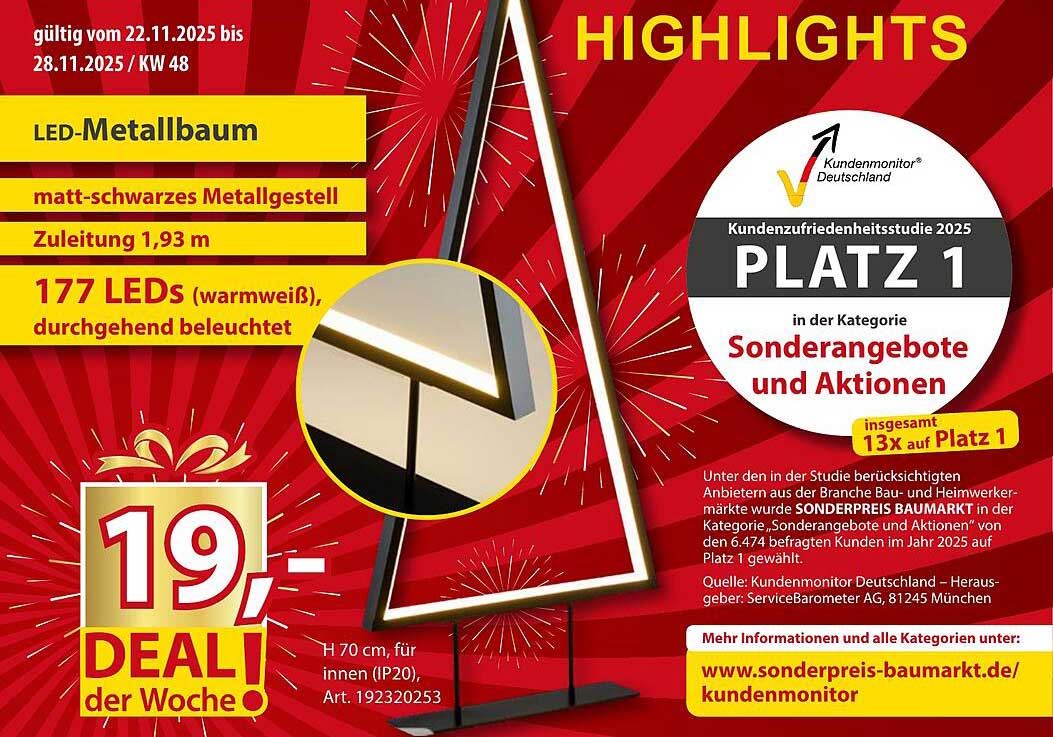 LED-Metallbaum mit 177 LEDs