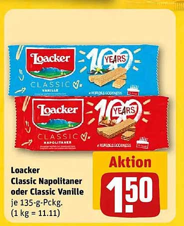 Loacker Classic Napolitaner oder Classic Vanille