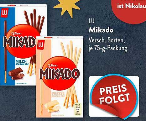 LU Mikado - Verschiedene Sorten, je 75-g-Packung