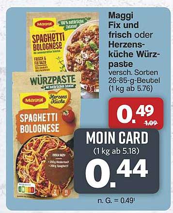 Maggi Fix und frisch oder Herzensküche Würzpaste 26-85 g