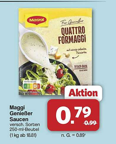 Maggi Genießer Saucen Quattro Formaggi 250 ml