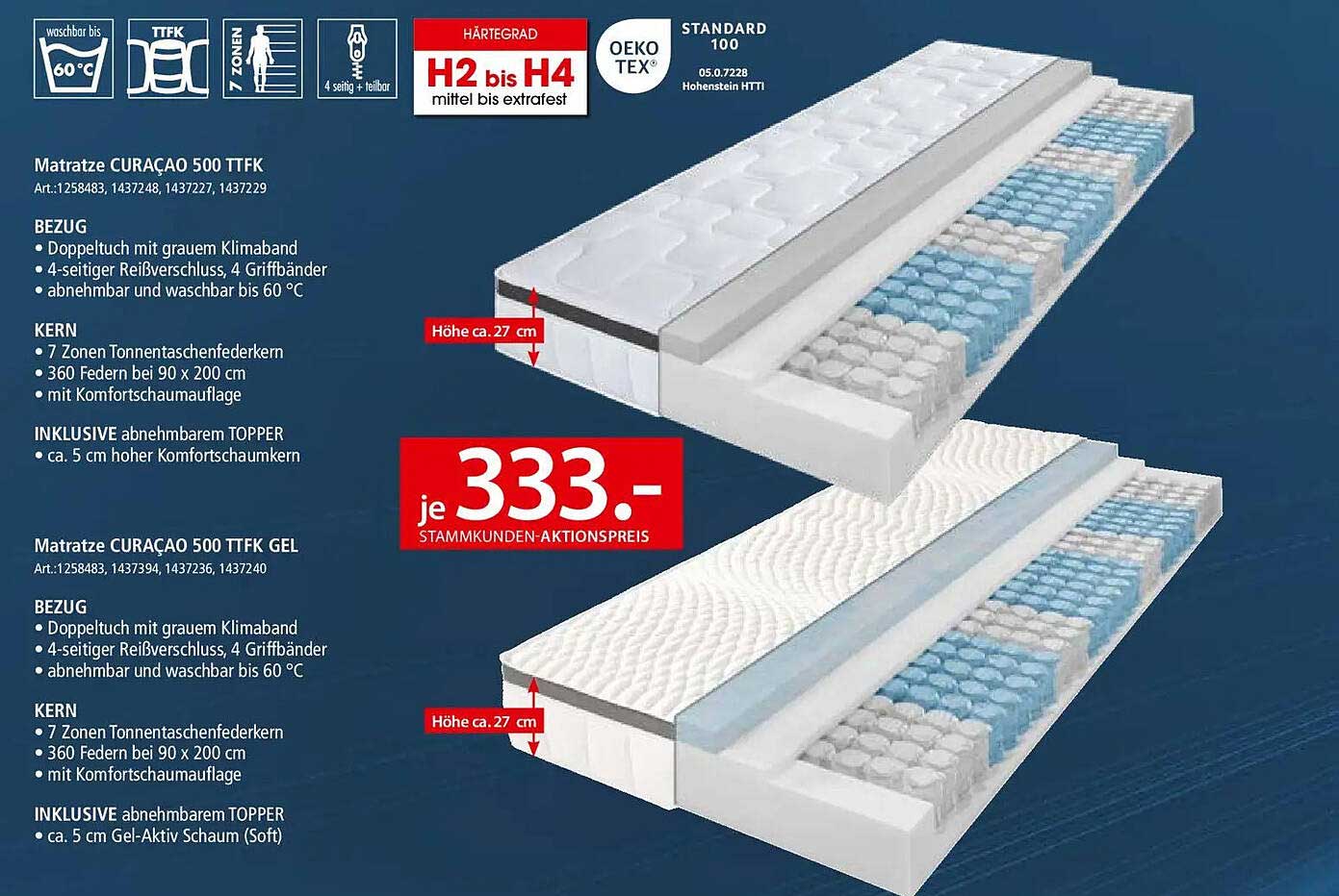 Matratze CURAÇAO 500 TTFK