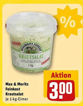 Max & Moritz Feinkost Krautsalat je 1-kg-Eimer