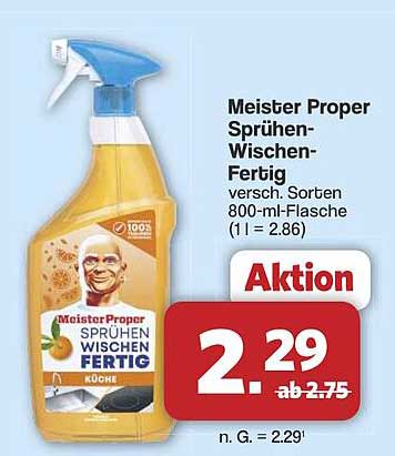 Meister Proper Sprühen-Wischen-Fertig 800 ml