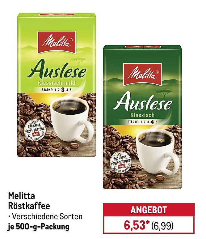 Melitta Röstkaffee Auslese - Verschiedene Sorten je 500-g-Packung