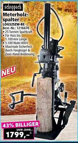 Meterholzspalter LOGS25ZW-BE von Scheppach