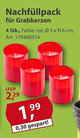 Nachfüllpack für Grabkerzen