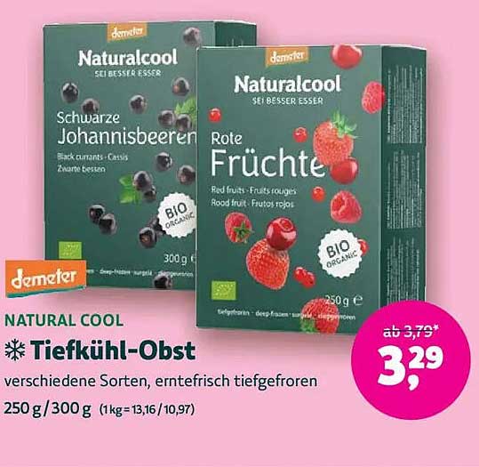 Natural Cool Tiefkühl-Obst - Verschiedene Sorten (250 g/300 g)