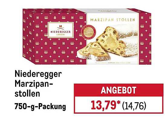 Niederegger Marzipanstollen 750-g-Packung