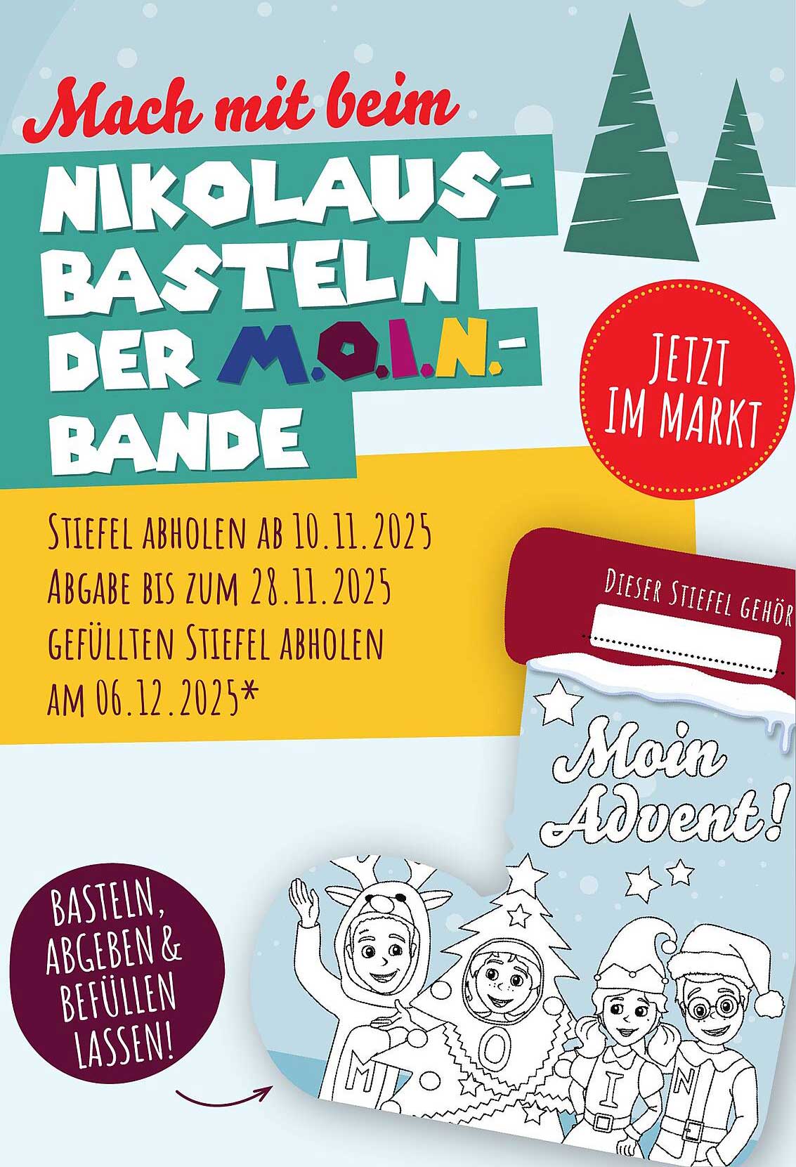 Nikolaus-Basteln mit der M.O.I.N.-Bande