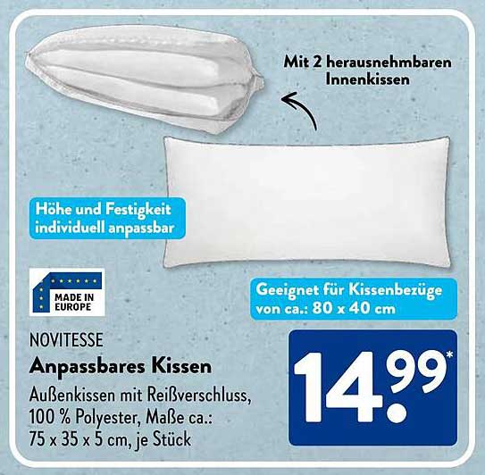 Novitesse Anpassbares Kissen