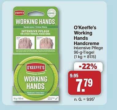 O'Keeffe's Working Hands Handcreme 96-g-Tiegel