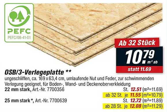 OSB/3-Verlegeplatte **