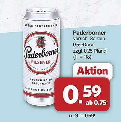 Paderborner Pilsener 0,5l Dose - Aktionspreis!