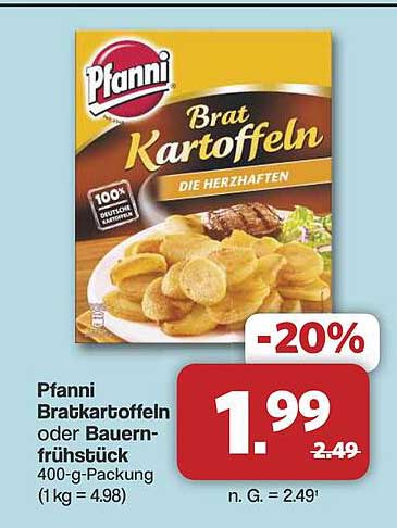 Pfanni Bratkartoffeln oder Bauernfrühstück 400-g-Packung