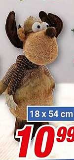 Plüsch-Elch mit Schal 18 x 54 cm