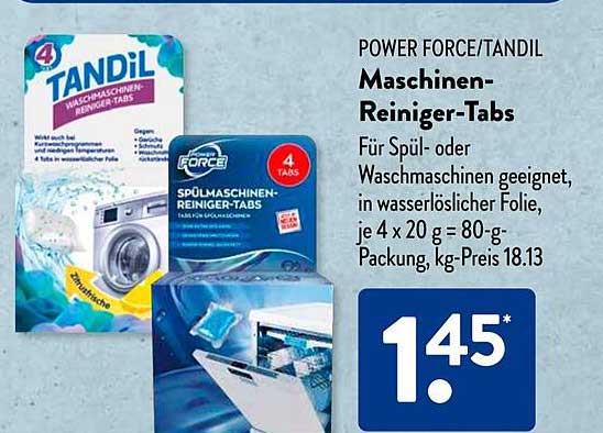 POWER FORCE/TANDIL Maschinen-Reiniger-Tabs